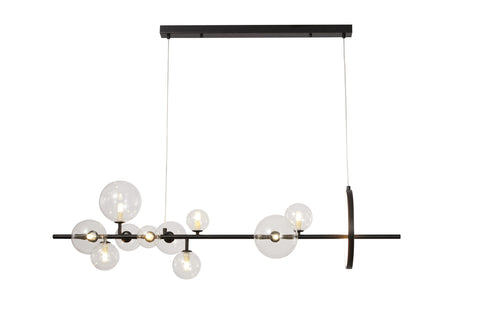 ARlight PDC 2049-10 ΡΑΓΑ ΜΑΥΡΗ ΜΕ LED KAI G9 ΓΛΟΜΠΟΥΣ ΔΙΑΦΑΝΟΥΣ