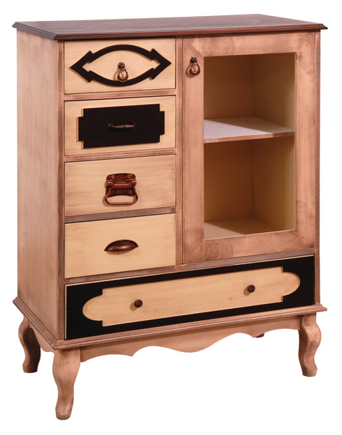 TGR-E-01 WINDOW BEIGE COFFEE PATINA WITH GLASS