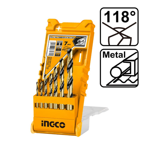 Τρυπάνια Μετάλλου HSS 2-6mm Σετ 7 τεμ. INGCO AKD1075