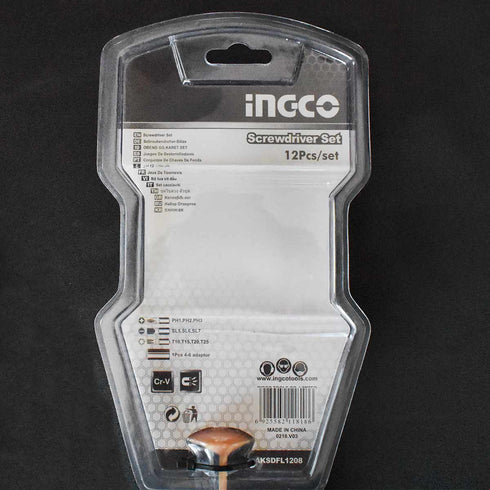 Κατσαβίδι Εύκαμπτο Σετ 12 τεμ. INGCO AKSDFL1208