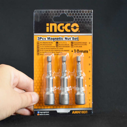 Καρυδάκια 1/4" Μαγνητικά 8mm 3 τεμ. INGCO AMN0831