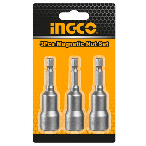Καρυδάκια 1/4" Μαγνητικά 13mm 3 τεμ. INGCO AMN1331
