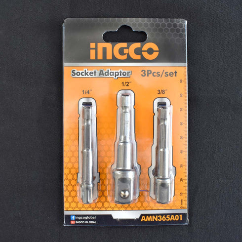 Αντάπτορες για Καρυδάκια 1/4"-3/8"-1/2" Σετ 3 τεμ. INGCO AMN365A01