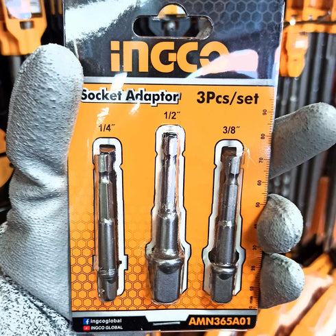 Αντάπτορες για Καρυδάκια 1/4"-3/8"-1/2" Σετ 3 τεμ. INGCO AMN365A01