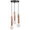 PDC 6445-3 CO PENDANT MULTIPLE LIGHTING ARlight EXCLUSIVE COLLECTION WITH COPPER TUBES (3 LAMPS)