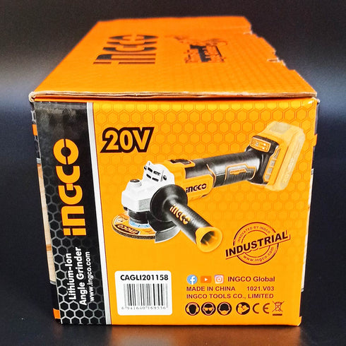 Γωνιακός Τροχός Μπαταρίας 115mm 20V Li-Ion SOLO INGCO CAGLI201158