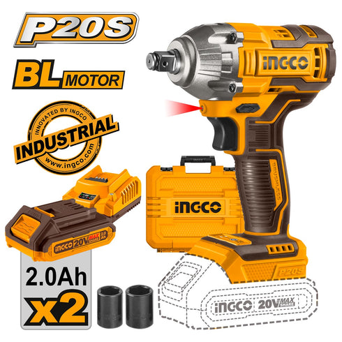 Κρουστικό Μπουλονόκλειδο Μπαταρίας 20V Li-Ion 300Nm INGCO CIWLI2038