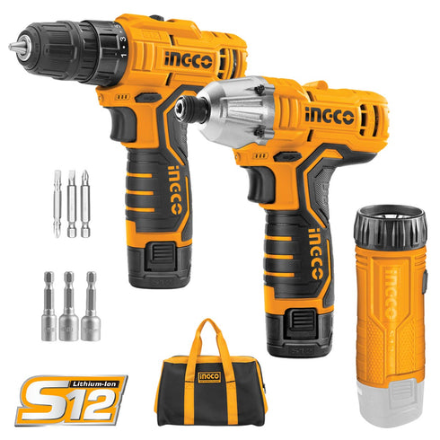 Εργαλεία Μπαταρίας 12V Li-Ion Σετ 3 τεμ. INGCO CKLI1203