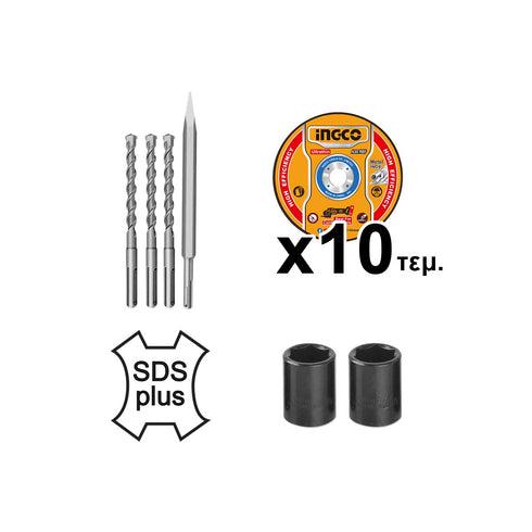 Εργαλεία Μπαταρίας 20V Li-Ion Σετ 5 τεμ. + Δώρo INGCO CKLI2019