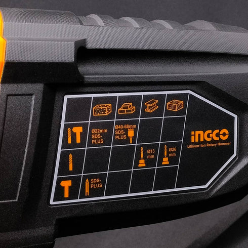 Πιστολέτο Περιστροφικό Κρουστικό Σκαπτικό Μπαταρίας 20V Li-Ion 2.5J INGCO CRHLI202289