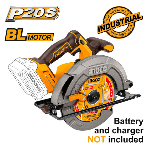 Δισκοπρίονο Μπαταρίας 20V Li-Ion SOLO Φ 185mm INGCO CSLI1851