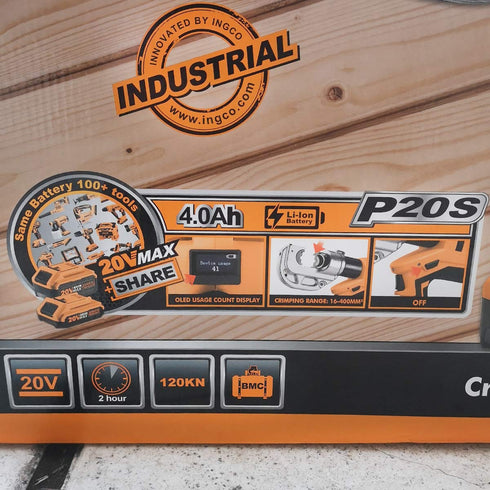 Υδραυλική Πρέσα Καλωδίων Μπαταρίας 20V Li-Ion INGCO CTLI2002