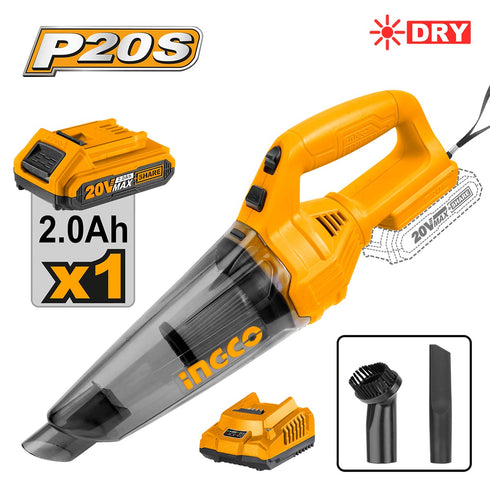 Σκούπα Αυτοκινήτου Μπαταρίας 20V Li-Ion INGCO CVLI20126