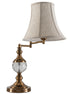 TLC 6838 CRACKED CRYSTAL LAMP WITH CRYSTAL, BEIGE LAMP