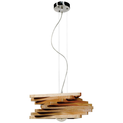 PDC 4466 PENDANT SINGLE LIGHT ARLIGHT WITH WOODEN TRIANGLE PARTS IN ROTARY SCALE LAYOUT