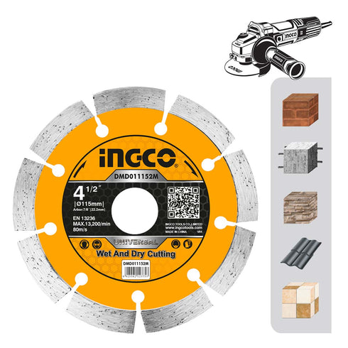Διαμαντόδισκο Δομικών Γενικής Χρήσης 115mm INGCO DMD011152M