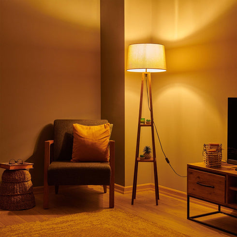 ARlight FLT 6322 BW ΔΑΠΕΔΟΥ ΞΥΛΙΝΟ ΚΑΦΕ ΜΕ 2 ΡΑΦΑΚΙΑ 1ΧΕ27