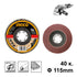 Δίσκος Λείανσης Φίμπερ K40 115mm INGCO FD1151