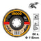 Δίσκος Λείανσης Φίμπερ K80 115mm INGCO FD1153