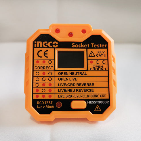 Όργανο Ελέγχου Ορθής Καλωδίωσης Πρίζας INGCO HESST30002