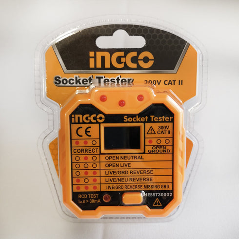 Όργανο Ελέγχου Ορθής Καλωδίωσης Πρίζας INGCO HESST30002