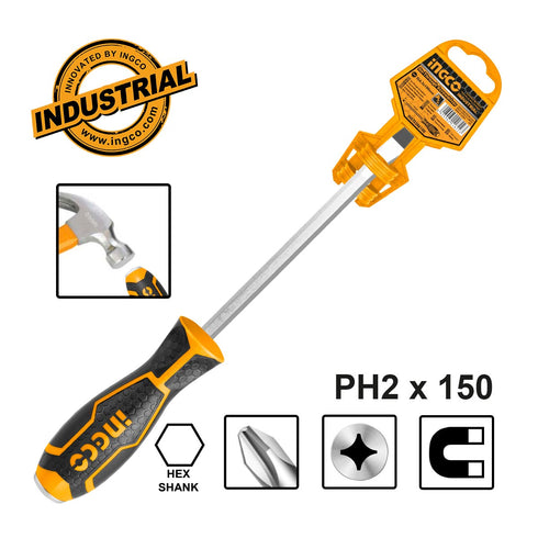 Κατσαβίδι Σταυρού Χτυπητό PH2x150mm INGCO HGTSPH2150