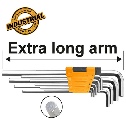 Professional Allen Wrench Set 1.5-10mm Long INGCO HHK11092