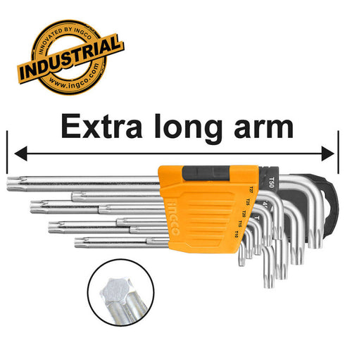 Professional Set of Torx Wrenches T10-T50mm INGCO HHK13092