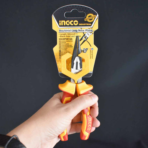 Μυτοτσίμπιδο Ηλεκτρολόγου VDE 160mm Ίσιο INGCO HILNP28168