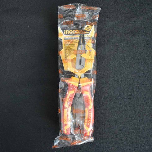 Μυτοτσίμπιδο Ηλεκτρολόγου VDE 200mm Ίσιο INGCO HILNP28208