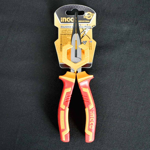 Μυτοτσίμπιδο Ηλεκτρολόγου VDE 200mm Ίσιο INGCO HILNP28208