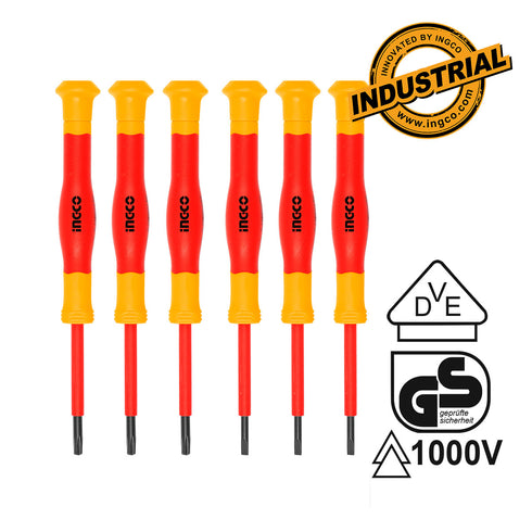 Κατσαβίδια Ηλεκτρολόγου VDE Ακριβείας Σετ 6 τεμ. INGCO HKIPSD0601