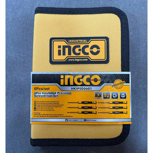Κατσαβίδια Ηλεκτρολόγου VDE Ακριβείας Σετ 6 τεμ. INGCO HKIPSD0601