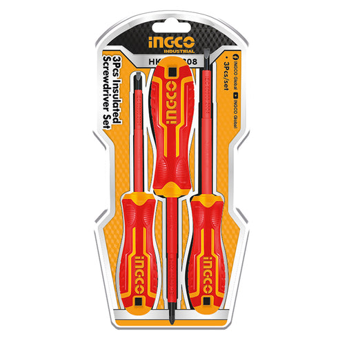 Κατσαβίδια Ηλεκτρολόγου VDE Σετ 3 τεμ. INGCO HKISD0308