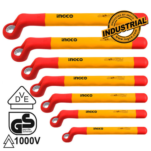 Professional Set of 7 pieces Electric Polygon Wrenches INGCO HKISPA0702