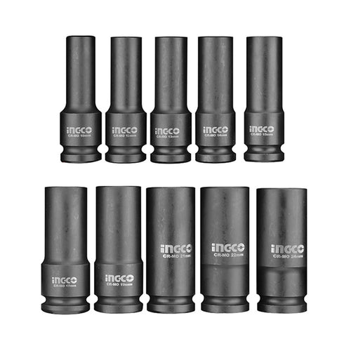 Καρυδάκια Μακρύ Αέρος 1/2" Σετ 10 τεμ. INGCO HKISSD12102L