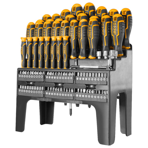 Κατσαβίδια και Μύτες σε Σταντ Σετ 100 τεμ. INGCO HKSD10028