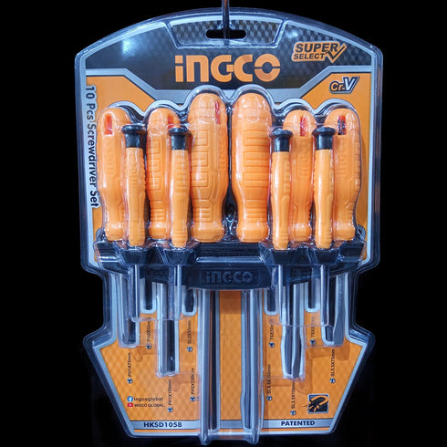Κατσαβίδια Σετ 10 τεμ. INGCO HKSD1058