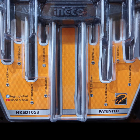 Κατσαβίδια Σετ 10 τεμ. INGCO HKSD1058