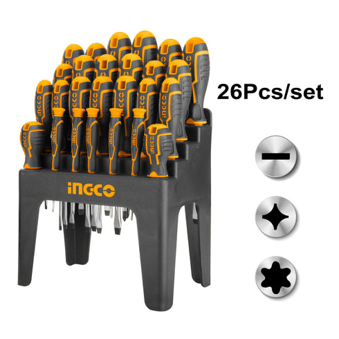 Κατσαβίδια σε Σταντ Σετ 26 τεμ. INGCO HKSD2628