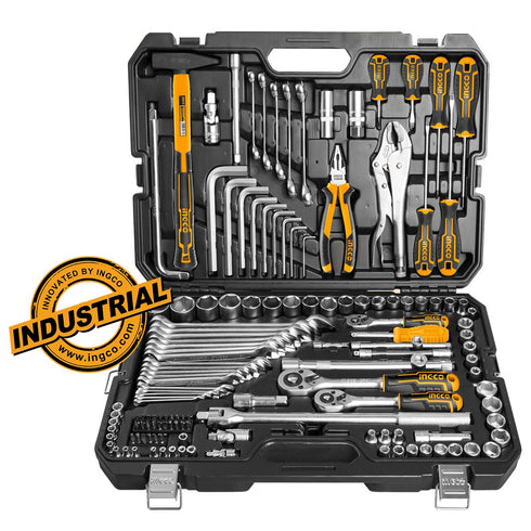 Εργαλεία Χειρός και Καρυδάκια 1/4"-1/2"-3/8'' Σετ 142 τεμ. INGCO HKTHP21421