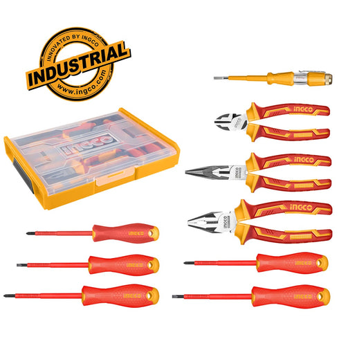Ταμπακιέρα Εργαλείων Ηλεκτρολόγου VDE Σετ 9 τεμ. INGCO HKTV01H091