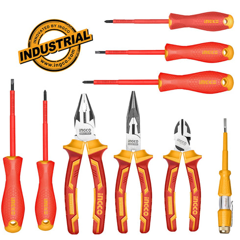 Ταμπακιέρα Εργαλείων Ηλεκτρολόγου VDE Σετ 9 τεμ. INGCO HKTV01H091