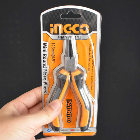 Μίνι Μυτοτσίμπιδο Στρογγυλό Ίσιο 115mm INGCO HMNP08115