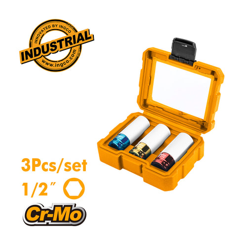 Καρυδάκια Ζαντών Αλουμινίου 1/2” Σετ 3 τεμ. INGCO HNMLNS031