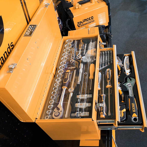 Εργαλεία σε Μεταλλική Εργαλειοθήκη Σετ 97 τεμ. INGCO HTCS220971