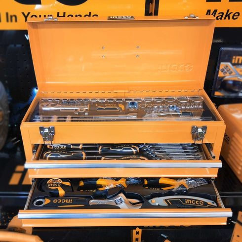 Εργαλεία σε Μεταλλική Εργαλειοθήκη Σετ 97 τεμ. INGCO HTCS220971