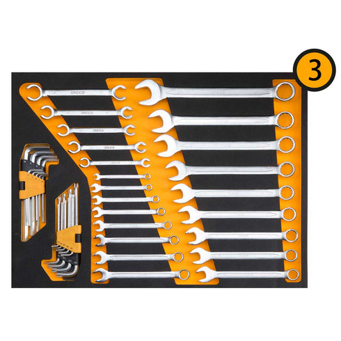 Εργαλειοφόρος με 7 Συρτάρια και 162 τεμ Εργαλείων INGCO HTCS271621