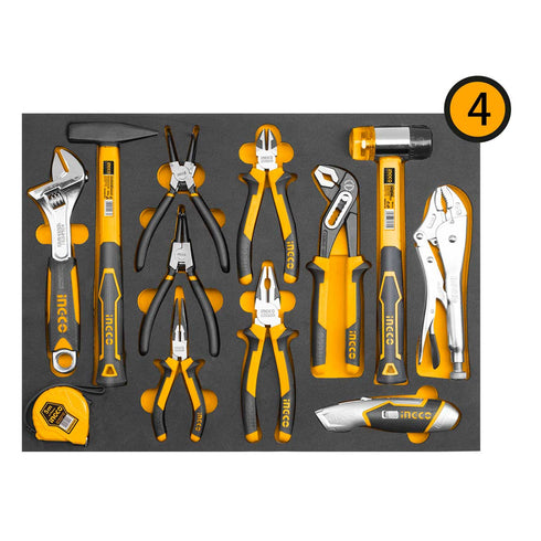 Εργαλειοφόρος με 7 Συρτάρια και 162 τεμ Εργαλείων INGCO HTCS271621