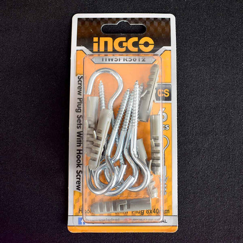 Σετ Βίδες Γάντζοι με Βύσματα INGCO HWSPK5012